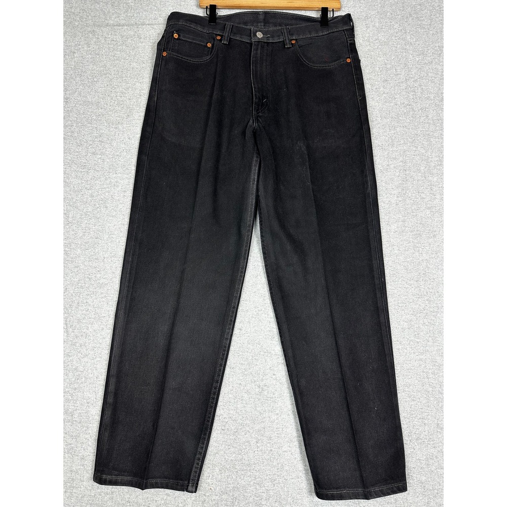 Levis 550 Relaxed Fit Jeans Mens 36x30 Black Denim